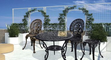 صندلی آلومینیومی باغی تراس مدل طاووسی